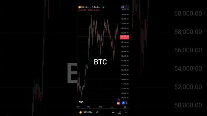 BTC 1 August 2024 TODAY MY PRICE PREDICTION #shorts #youtubeshorts #trading #crypto #bitcoin #viral