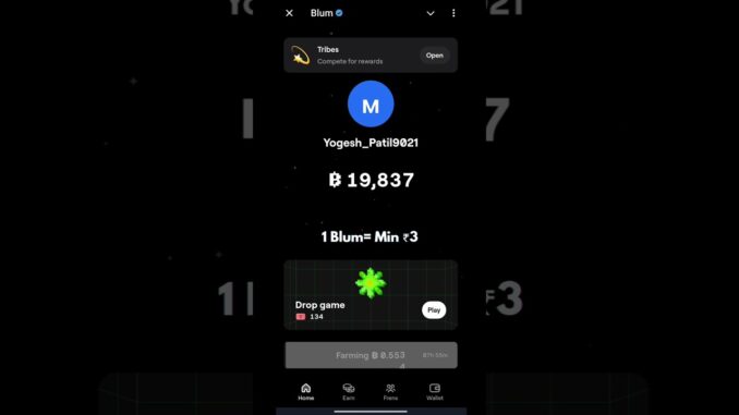 Crypto Mining : New crypto mining bot | Blum Airdrop Update | #CryptoMining #blum