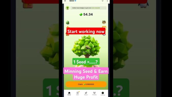 How to Work on SEED Mining Bot 💯 Quick Tutorial for Beginners 💰 #tutorial #crypto #telegrambot #sort