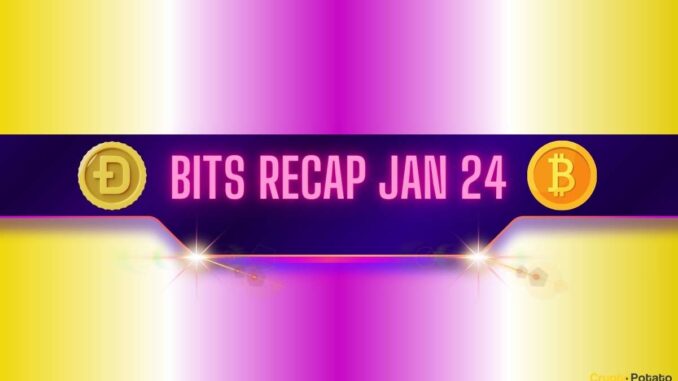 Recent Dogecoin (DOGE) Developments, Bitcoin (BTC) Volatility, and More: Bits Recent Dogecoin (DOGE) Developments, Bitcoin (BTC) Volatility, and More: Bits Recap Jan 24