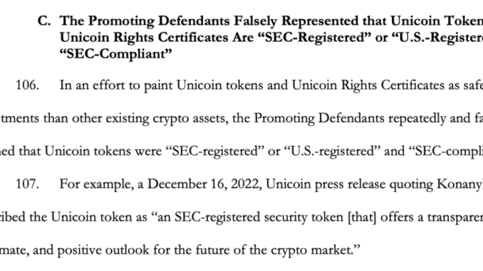 SEC Charges Crypto Project Unicoin Over $100M Token Sale Fraud SEC Charges Crypto Project Unicoin Over $100M Token Sale Fraud