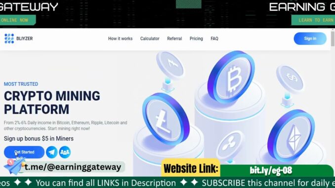 New Cloud Mining Website 2023   5$ Bonus   Crypto Mining